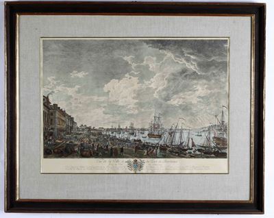 Cochin, Charles Nicolasvue Dela Ville e Du Port De Bordeaux. Paris, 1764 (da Dipinto di Claude Jo...