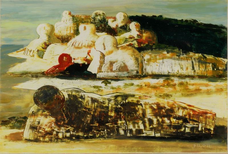 Salvatore Fiume (1915-1997)donne Sull’isola di Pietra, 1974