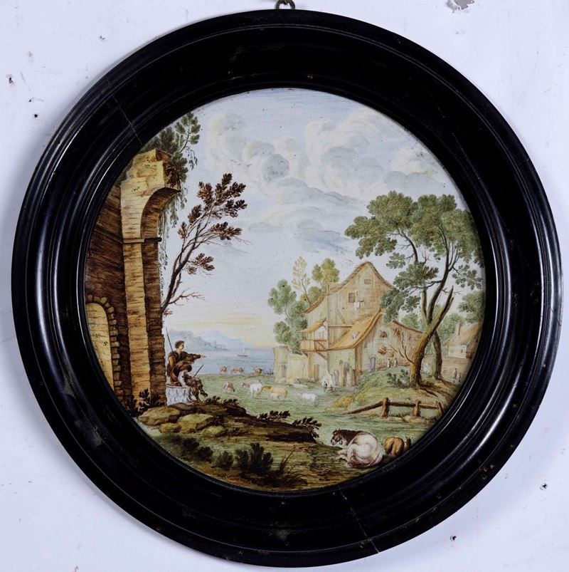 Tondo Castelli, XIX secolo  - Auction Ceramics | Cambi Time - Cambi Casa d'Aste
