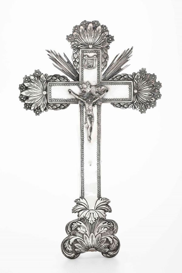 Crocifissione  Lamina in argento Argentiere del XIX secolo