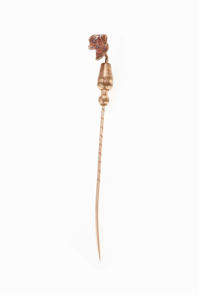 Piccola Collezione di Gioielli da Caccia Comprendente un Bracciale, una Spilla, Tre Paia di Botto...