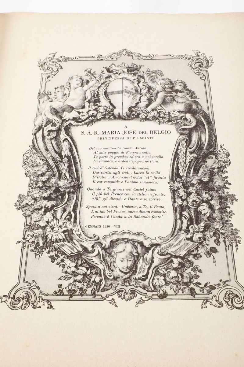 Autori Vari. Epopea dei Savoia. Ciclo Rapsodico di 500 Sonetti...per le Faustissime Nozze di Umbe...