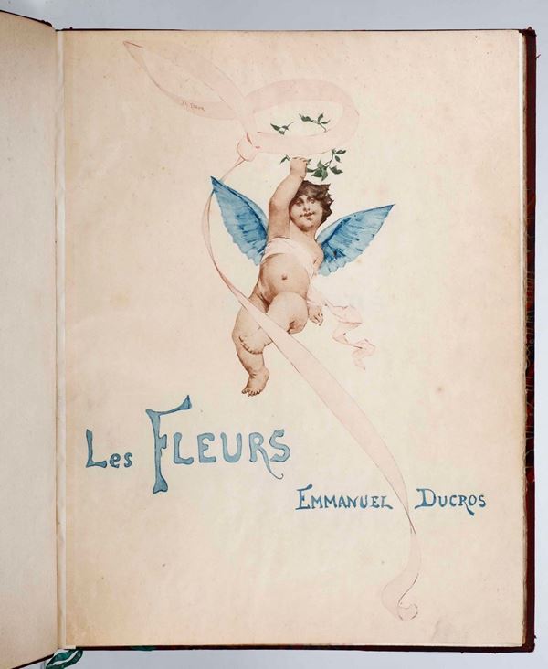 Ducros Emanuel Les fleurs poesies... Parigi, Lemerre, fine XIX