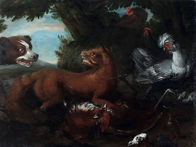 Frans Snyders (anversa 1579-1657), Cerchia Dicaccia alla Volpe