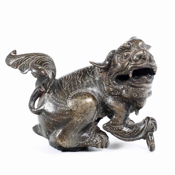 Figura di Cane di Pho in bronzo, Cina, Dinastia Ming, XVII secolo