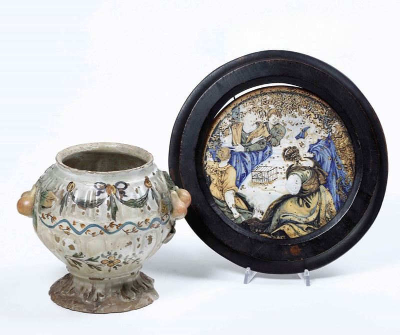 Targa Campania o Castelli, inizio XX secolo circa  - Auction Ceramics | Timed Auction - Cambi Casa d'Aste