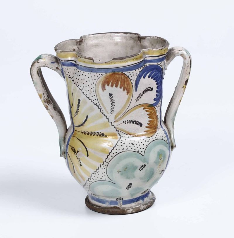 Brocca a due anse Campania, XIX secolo  - Auction Ceramics | Timed Auction - Cambi Casa d'Aste