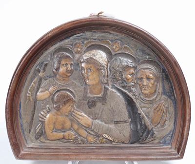 Piccola Lunetta con Scena Sacra, XIX o XX Secolo