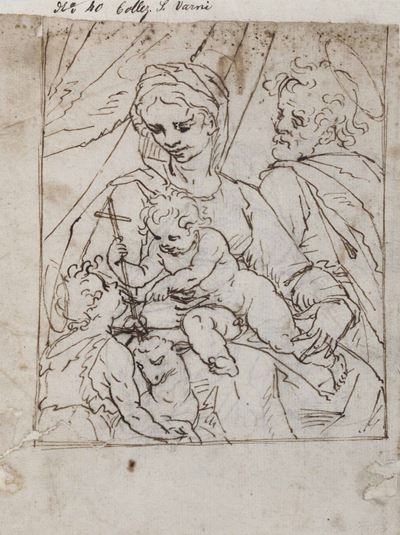 Scuola Genovese del XVII Secolosacra Famiglia con San Giovannino