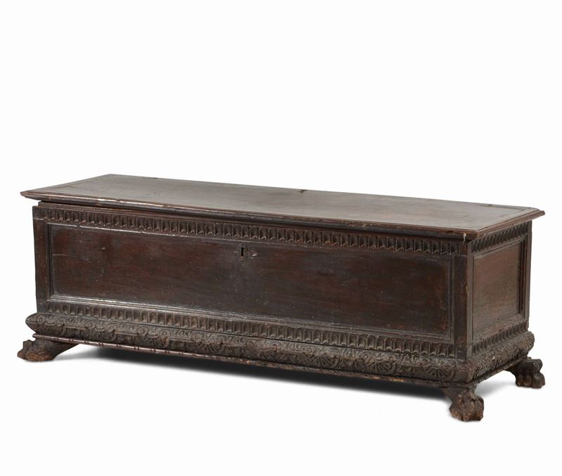 Cassapanca in legno intagliato, XVIII secolo  - Auction Antique September | Cambi Time - Cambi Casa d'Aste