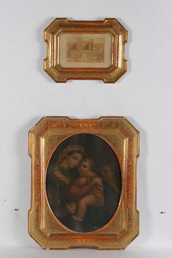 Due cornici a vassoio. XIX secolo