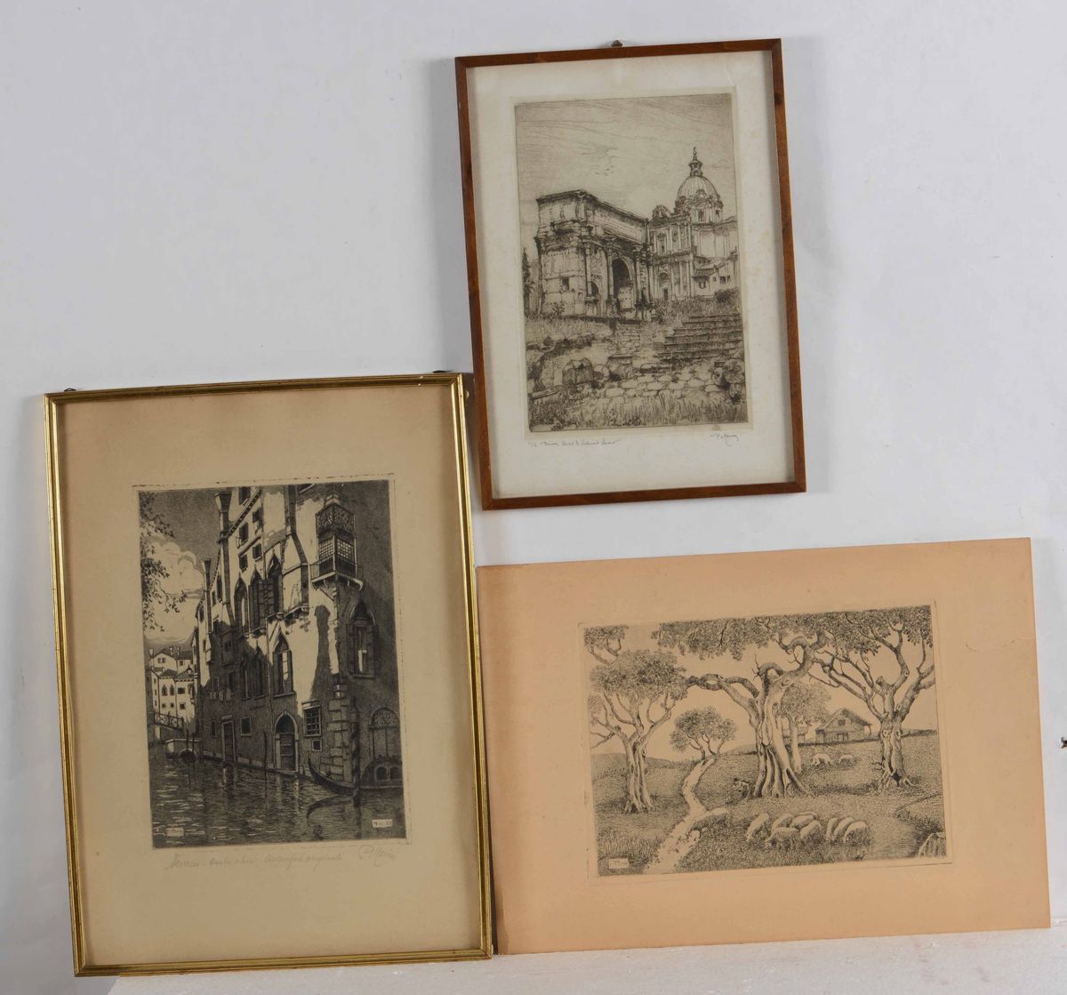 8 Acqueforti. Pericle Menin (venezia 1890 - 1944)
