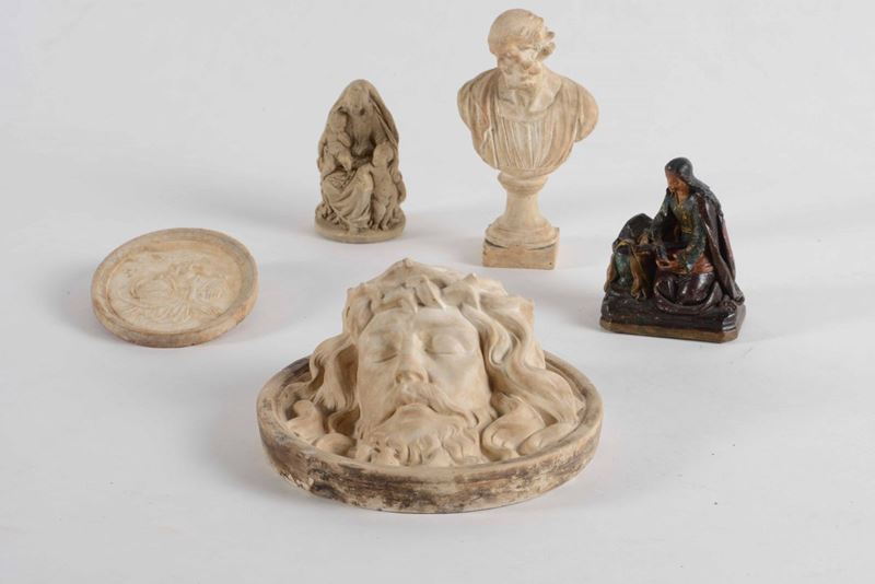 Lotto di 5 sculture religiose. Vasrie epoche e manifatture  - Auction Antique February | Cambi Time - Cambi Casa d'Aste