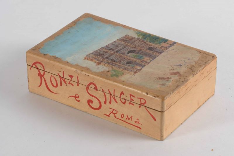 Scatola dipinta a mano in legno. Fine XIX secolo  - Auction Antique February | Cambi Time - Cambi Casa d'Aste