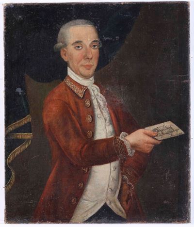 Pittore Toscano del XVIII Secoloritratto di Gentiluomo della Nobile Famiglia Fiorentina Guadagni