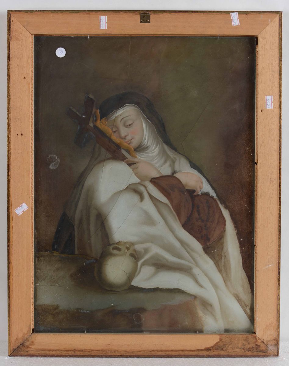Verre Peint, XVIII-XIX Secolosanta Teresa del Gesù