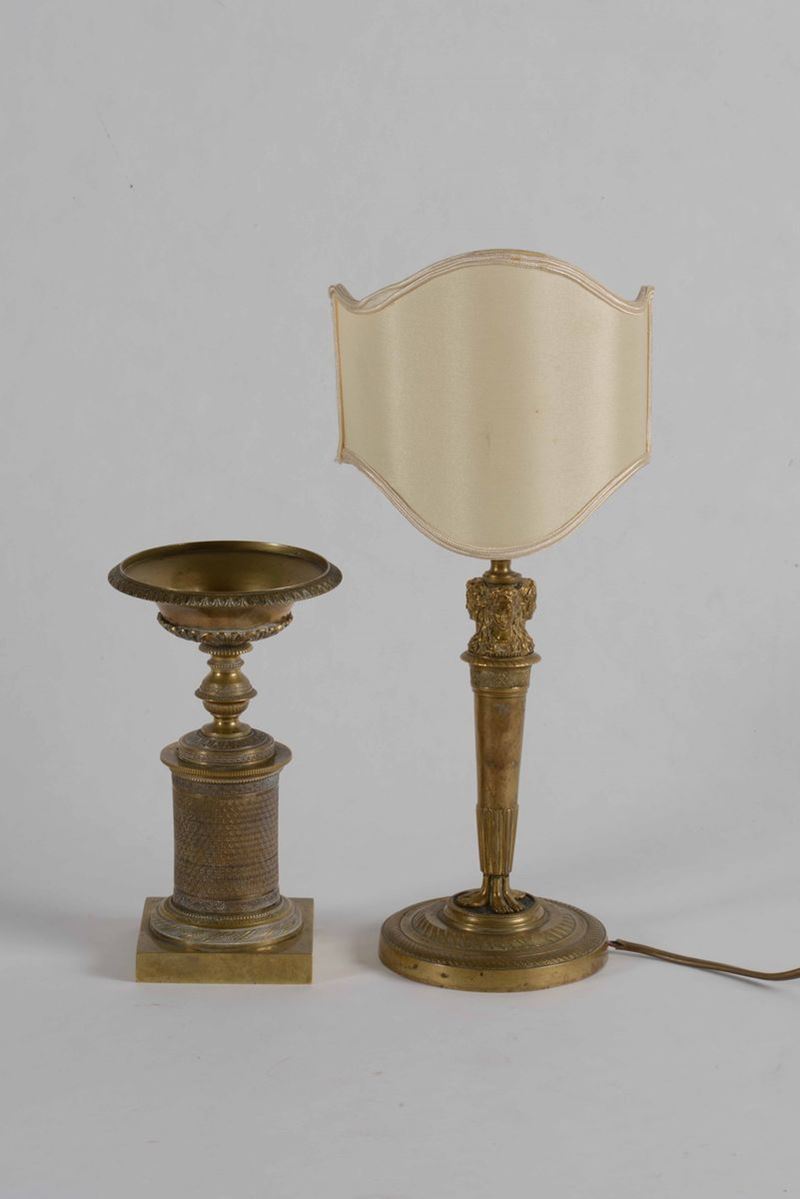 Due bronzi impero dorati  - Asta Antiquariato. 180 lotti provenienti da un affidamento privato | Cambi Time - Cambi Casa d'Aste