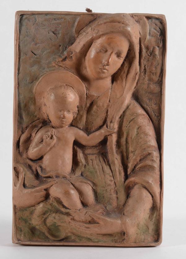 Francesco Falcone (Chiavari 1892-1978) Madonna con bambino