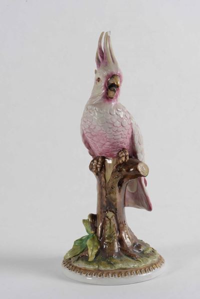 Bruno Merli, Capodimonte, Pappagallo in Ceramica Dipinta