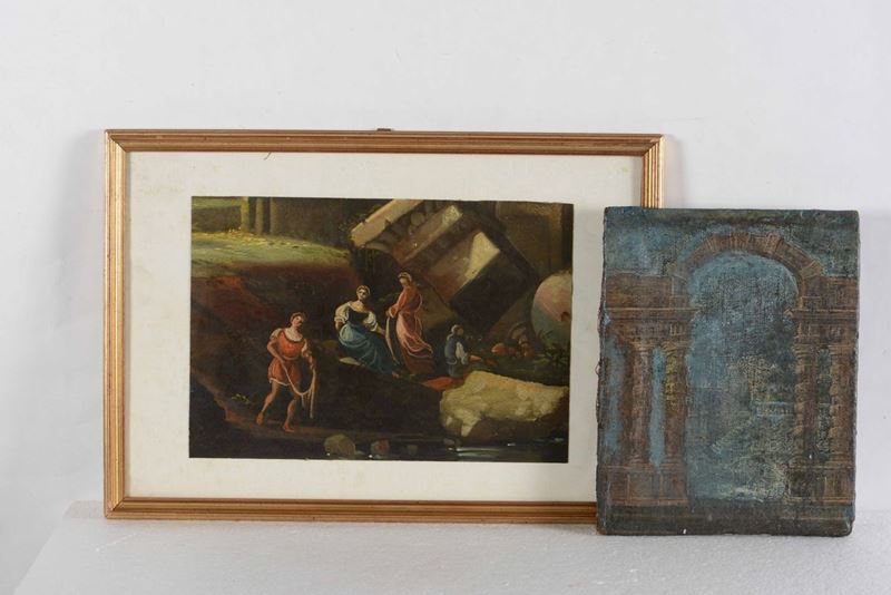 Due dipinti ad olio su tela  - Asta Antiquariato. 180 lotti provenienti da un affidamento privato | Cambi Time - Cambi Casa d'Aste