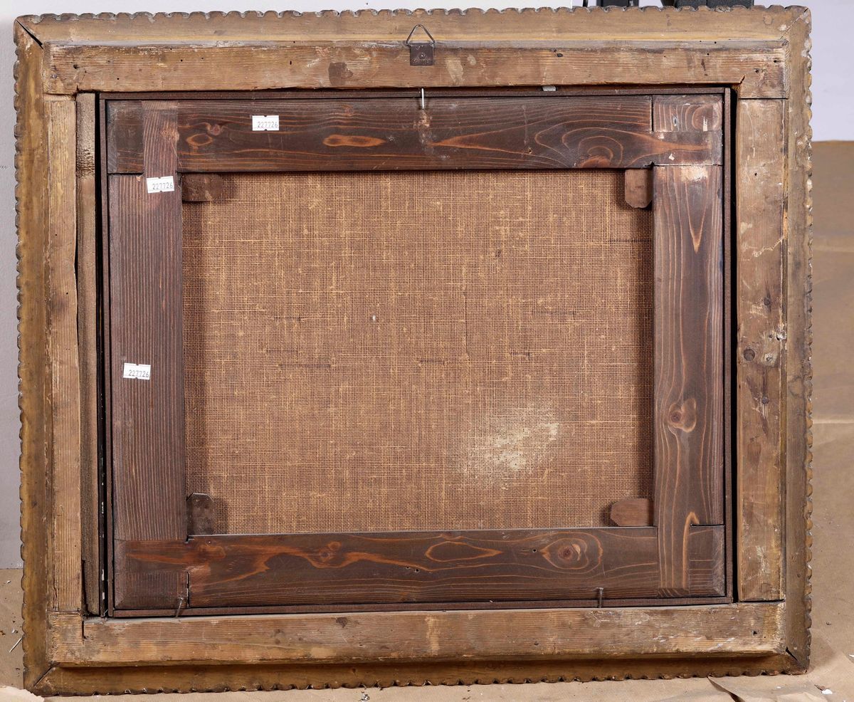 Scuola Veneta del XVIII Secolo Paesaggio Fluviale con Figure