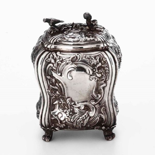 Porta tè in argento. Argenteria del XIX secolo
