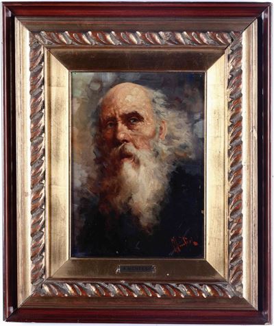 Angelo Montesi Attivo nel XX Secolo Testa di Vecchio