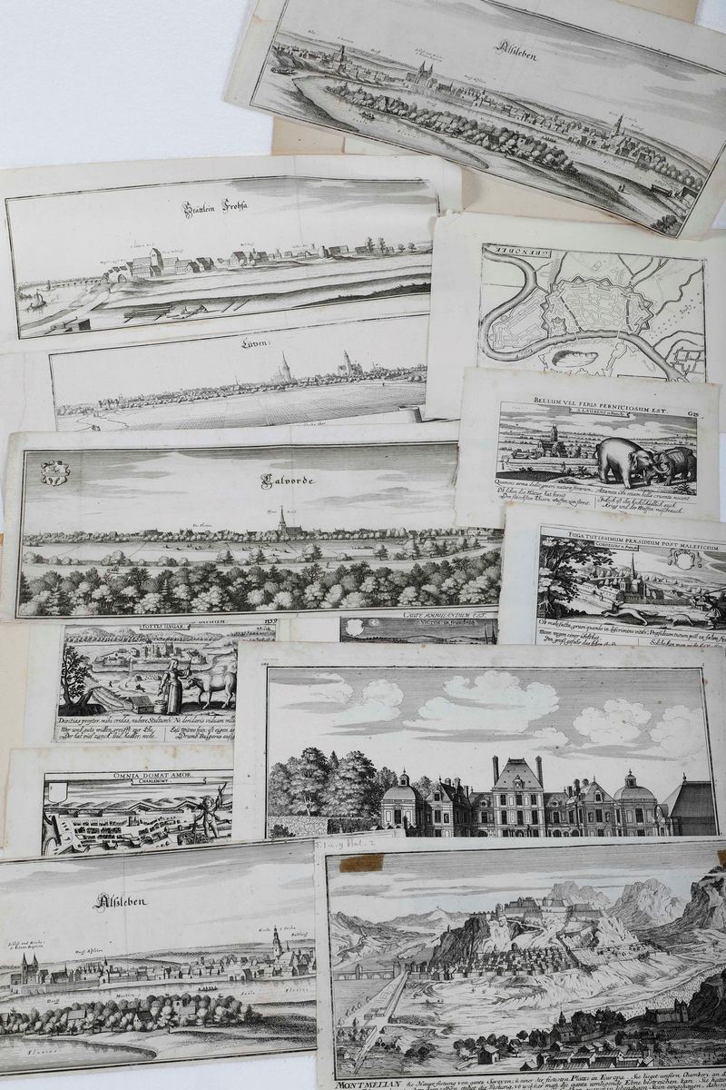 Quattordici stampe antiche, secolo XVIII  - Auction Timed Auction | Antique Books, Prints, Engravings and Maps - Cambi Casa d'Aste
