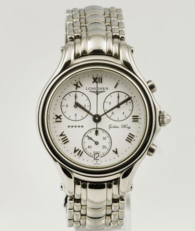 Longines - Golden Wing Cronografo D'acciaio al Quarzo