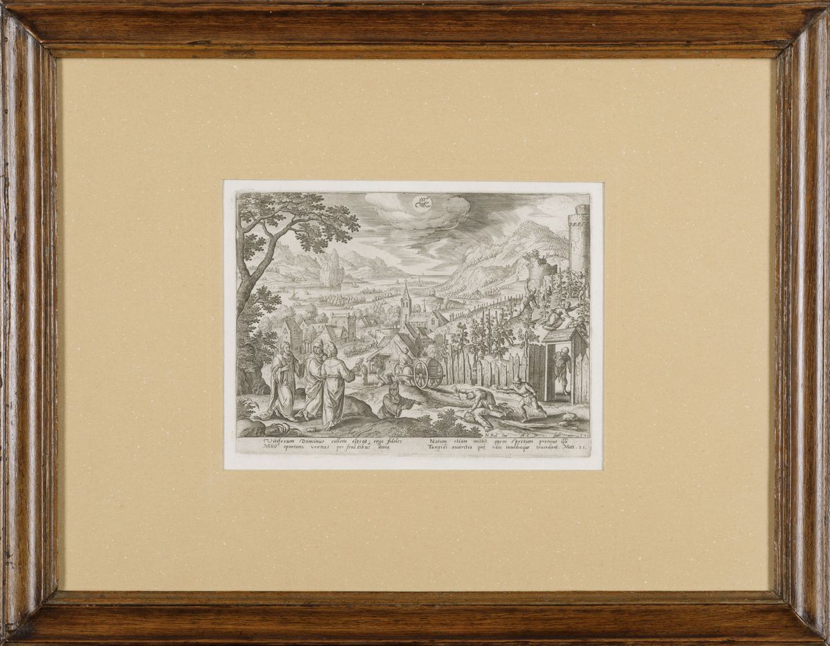 Sadeler Janscena dal Vangelo Secondo Matteo (matteo 21), Secolo XVII
