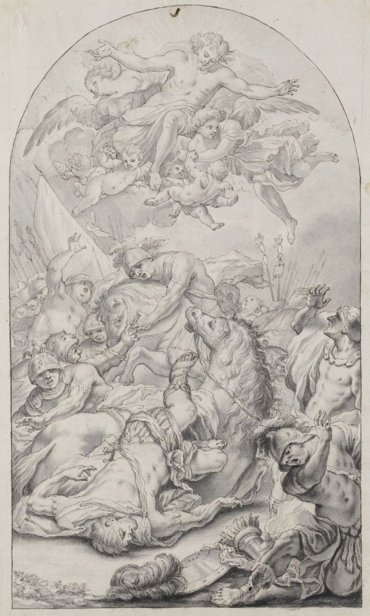 Fedele Fischetti (Napoli 1732-1792) Caduta di San Paolo  - Asta Disegni Antichi - Cambi Casa d'Aste
