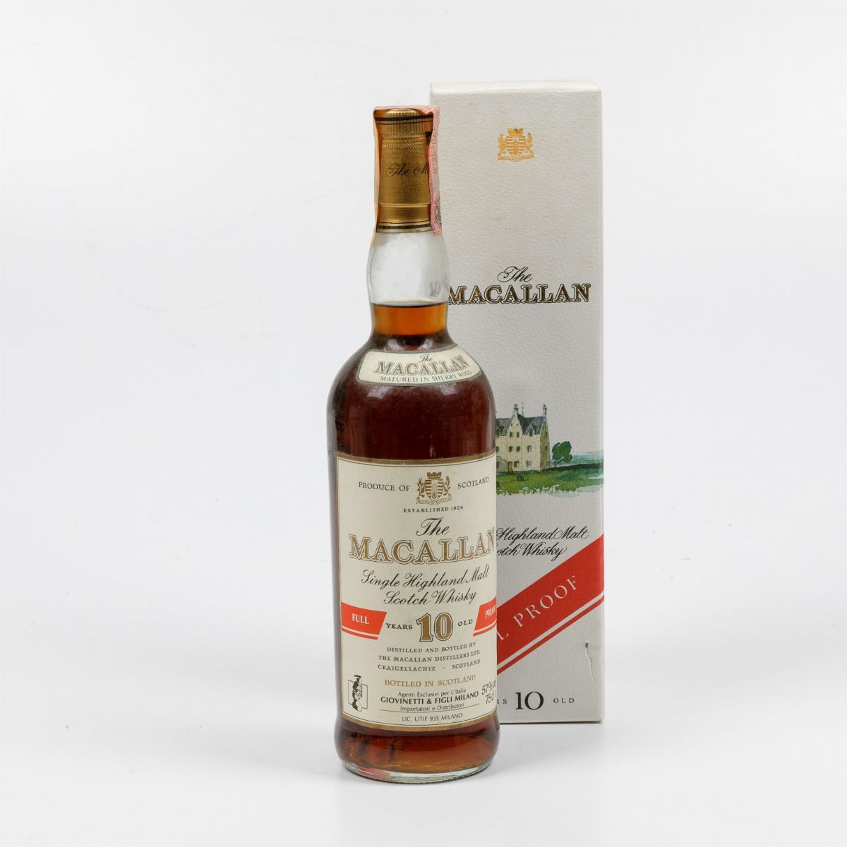 Macallan, Single Highland Malt Scotch Whisky 10 Years Old Full Proof Sherry Wood