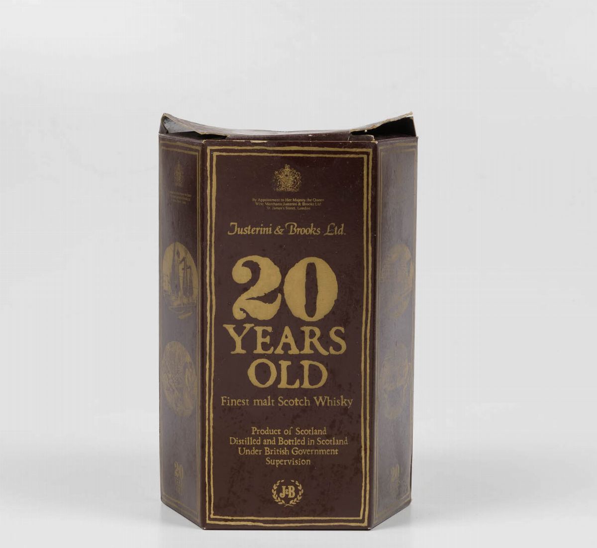 Justerini & Brooks, Finest Malt Scotch Whisky 20 Years Old Decanter