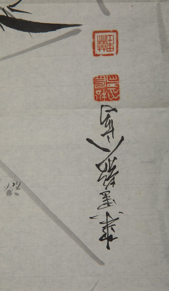 Tre Dipinti su Carta di Vari Soggetti con Iscrizioni, Cina, XX Secolo
