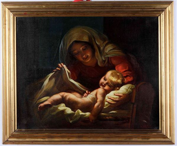 Mattia Traverso (1885-1956) Madonna con Bambino