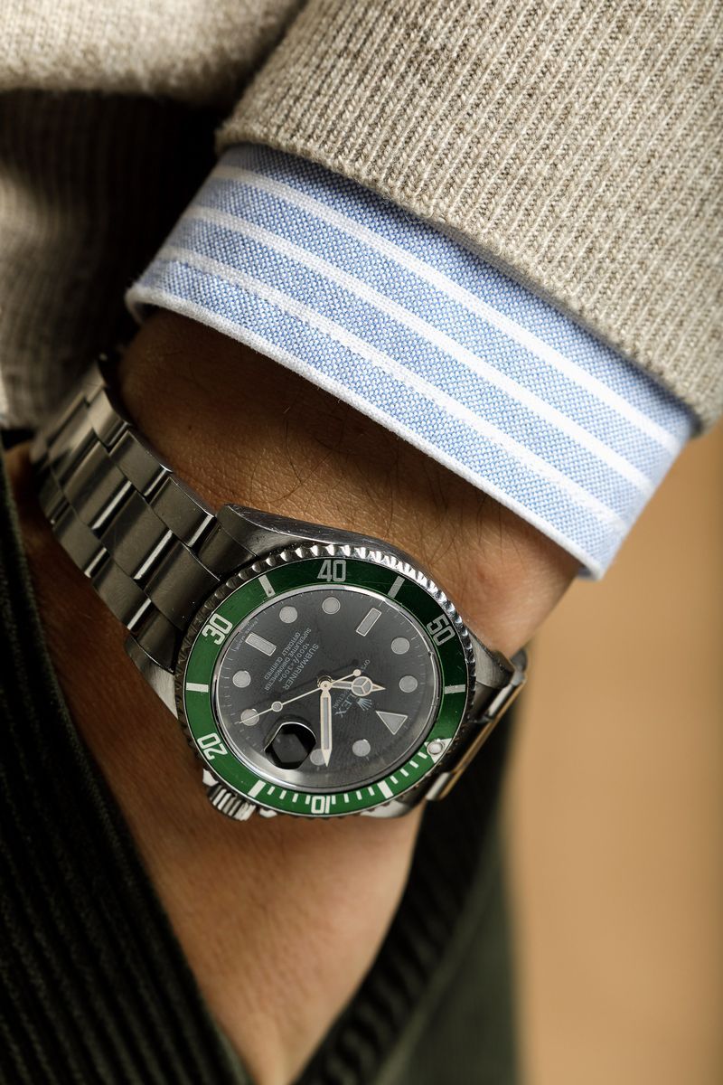 Rolex - Submariner 16610lv Ghiera Verde, 50° Anniversario Acciaio, 2005. con Scatola Senza Garanz...