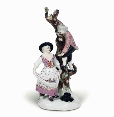 Gruppo “il Ladro di Uccellini” Germania, Turingia, Manifattura Limbach, 1780 Circa