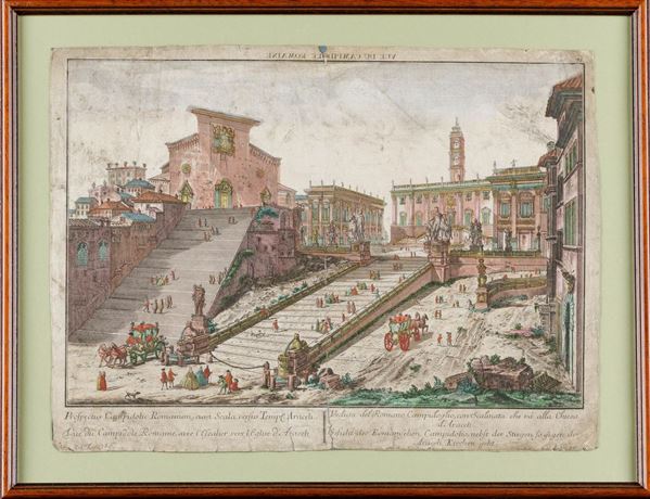 Probst, Georg Balthasar (1732-1801) Campidoglio. Scalinata e Araceli