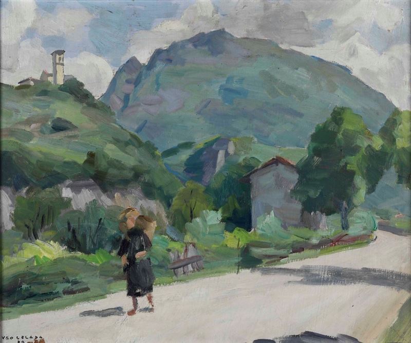 Ugo Celada da Virgilio (1895-1995) Contadina con gerla  - Auction 19th and 20th Century Paintings - Cambi Casa d'Aste