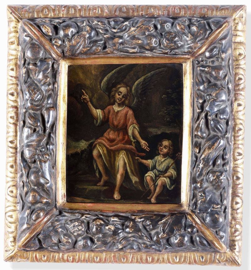Scuola del XVIII secolo Tobiolo e l'Angelo  - Auction Works and furnishings from Lombard collections and other provinces - Cambi Casa d'Aste