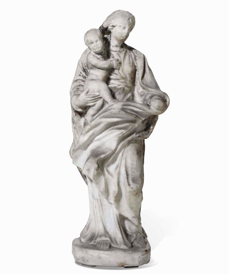 Madonna con Bambino Arte barocca italiana del XVII-XVIII secolo  - Auction Works and furnishings from Lombard collections and other provinces - Cambi Casa d'Aste
