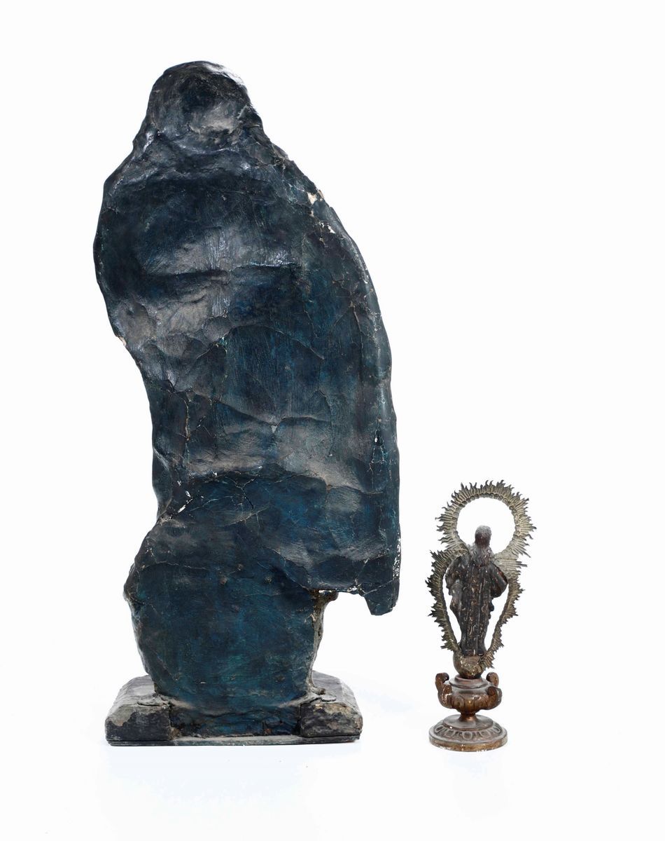 Madonna Immacolata Cartapesta Policroma Arte Barocca Italiana del XVIII Secolo