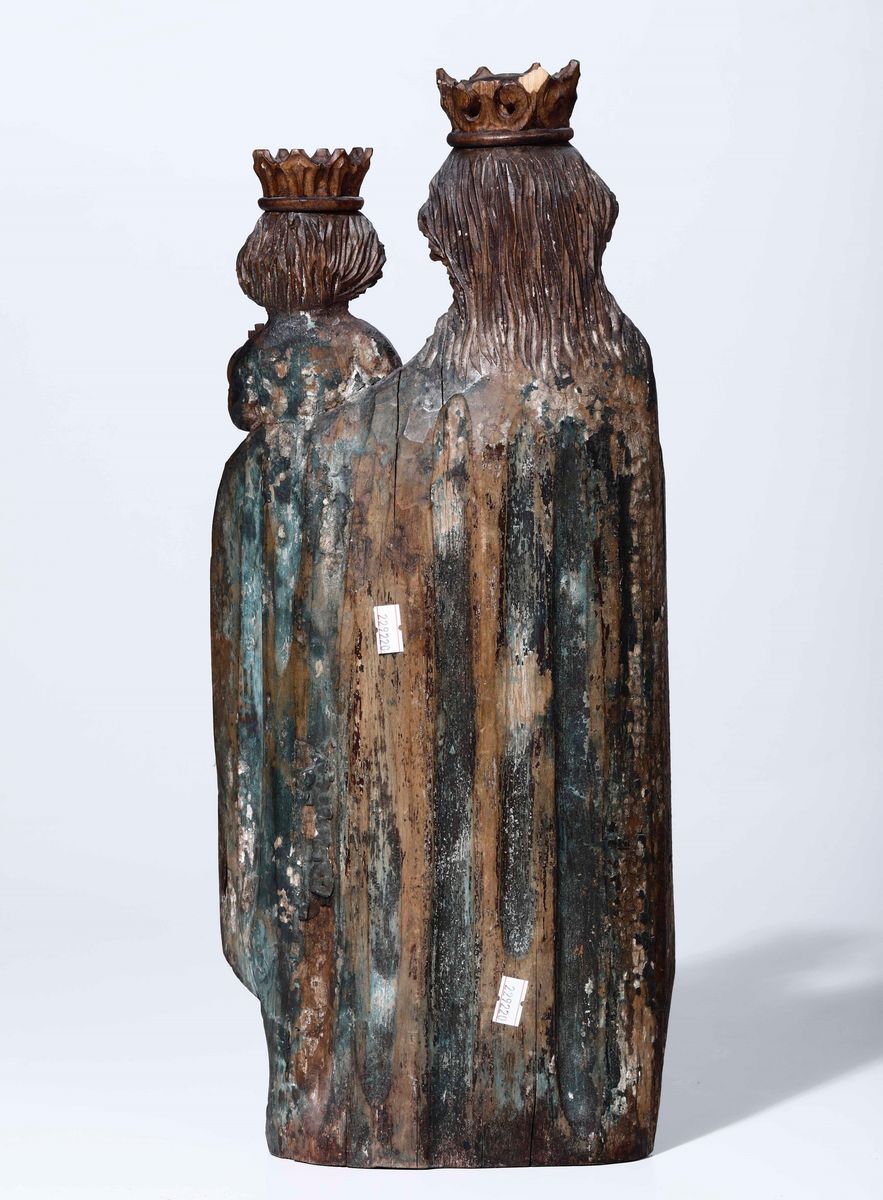 Madonna con Bambino Legno Arte Sacra del XIX Secolo