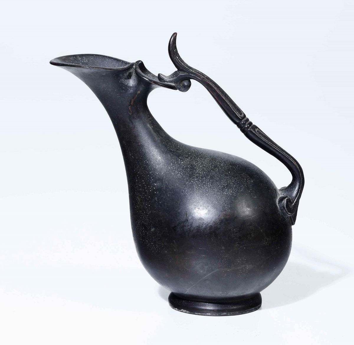 Versatoio Bronzo Fuso e Patinato Fonditore del XIX Secolo