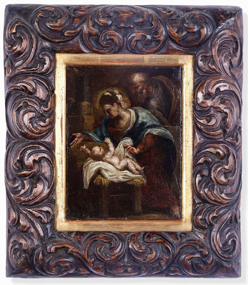 Scuola italiana del XVIII secolo Sacra Famiglia  - Auction Works and furnishings from Lombard collections and other provinces - Cambi Casa d'Aste