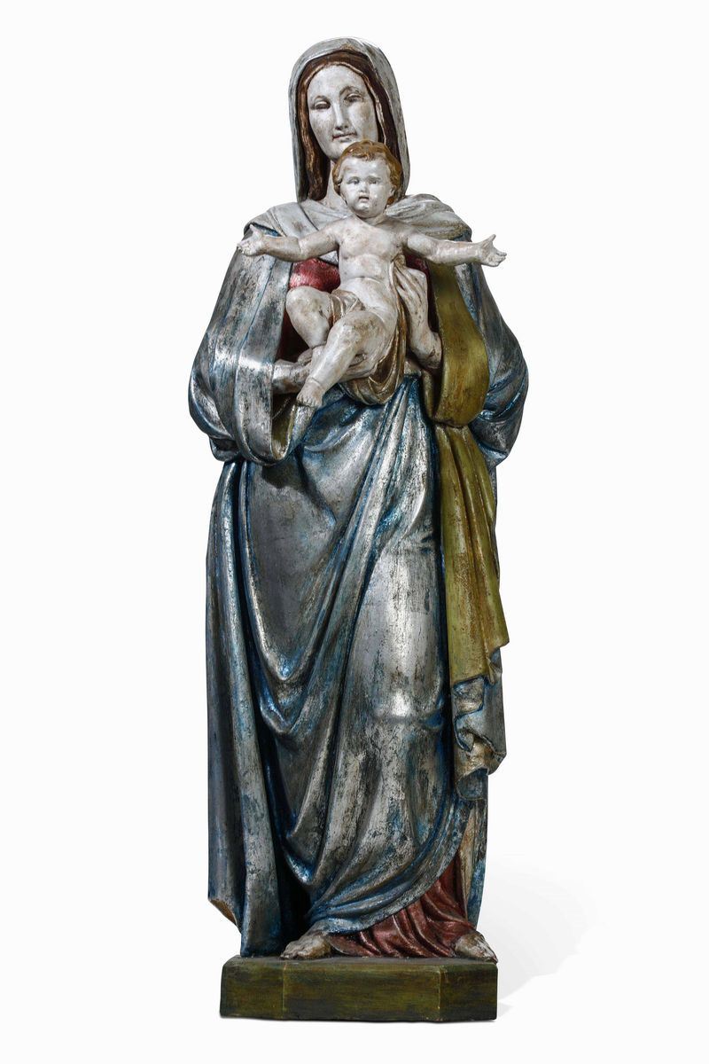 Madonna con Bambino Arte del XIX - XX secolo  - Auction Works and furnishings from Lombard collections and other provinces - Cambi Casa d'Aste