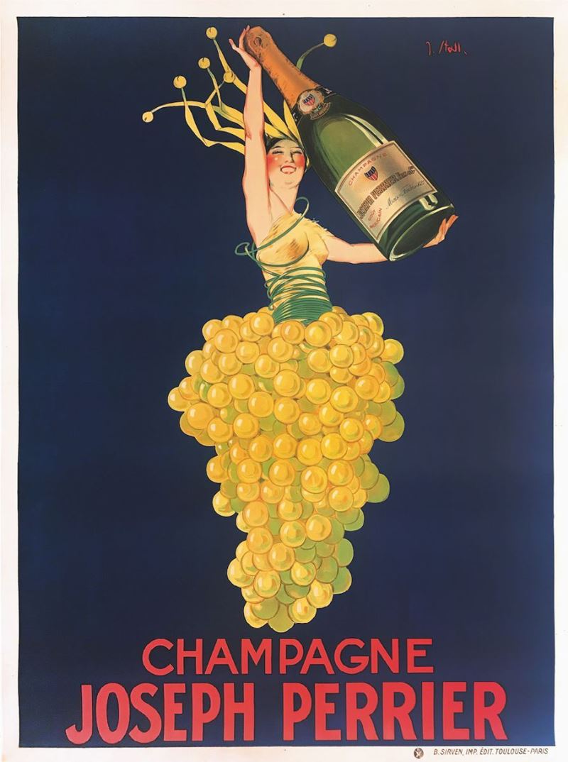 Joseph Stall (1878-1933) CHAMPAGNE JOSEPH PERRIER  - Auction Vintage Posters - Cambi Casa d'Aste