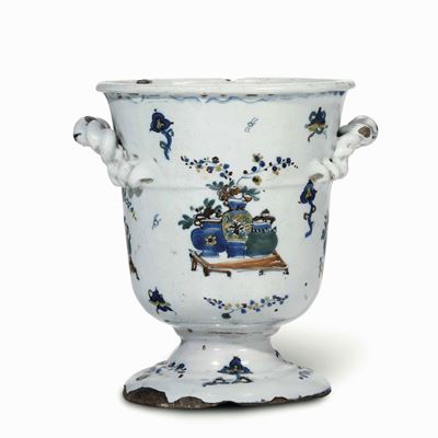 Raro Vaso Savona, Manifattura Chiodo, Metà del XVIII Secolo