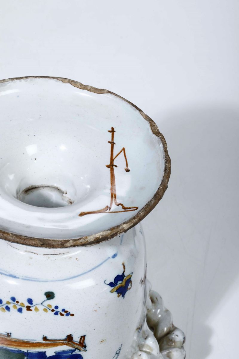 Raro Vaso Savona, Manifattura Chiodo, Metà del XVIII Secolo