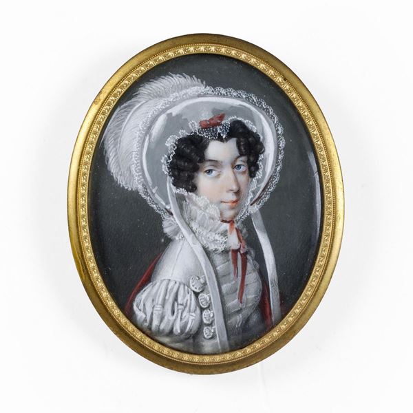A miniature portrait, Russia, early 1800s